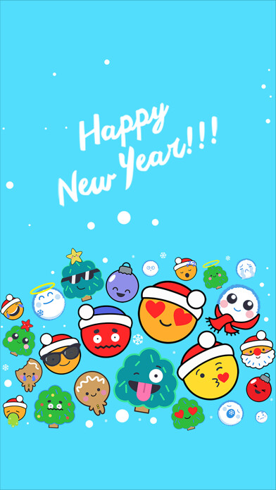 Emulate iPhone app New Year Emoticons using MyAndroid