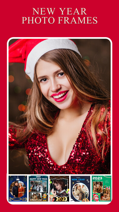 Emulate iPhone app New Year Frames Photo Editor using MyAndroid
