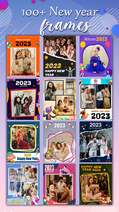 Emulate iPhone app New Year photo Frames Greeting using MyAndroid