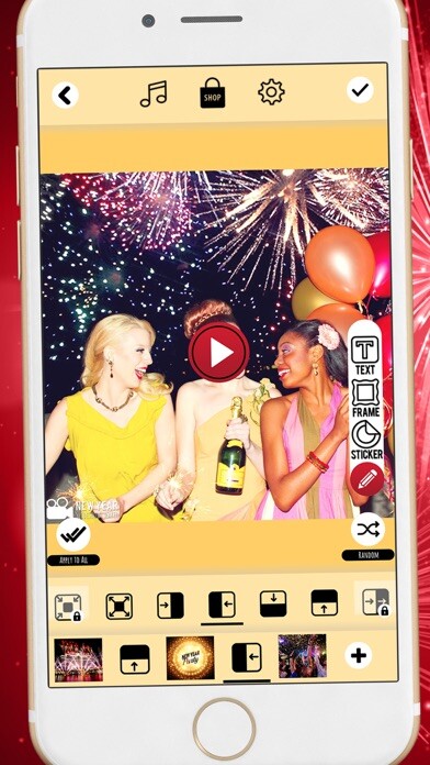 Emulate iPhone app New Year Slideshow Maker – Movie and Video Editor using MyAndroid Emulate iPhone app New Year Slideshow Maker – Movie and Video Editor using MyAndroid