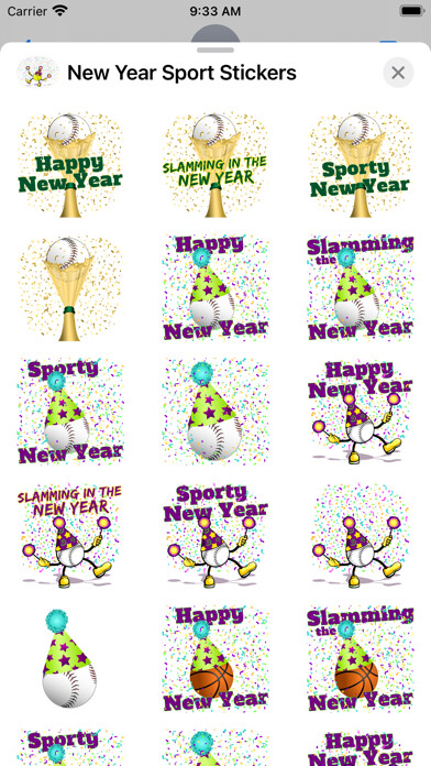 Emulate iPhone app New Year Sport Stickers using MyAndroid Emulate iPhone app New Year Sport Stickers using MyAndroid