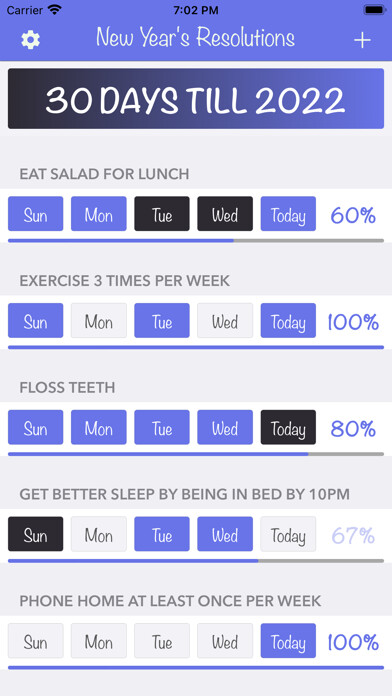 Emulate iPhone app New Years Resolutions Tracker using MyAndroid Emulate iPhone app New Years Resolutions Tracker using MyAndroid
