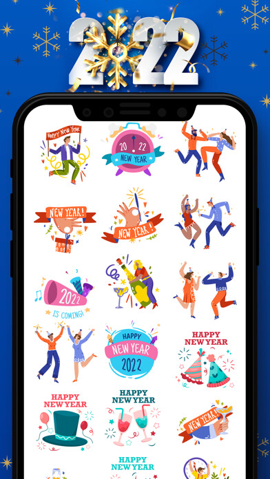 Emulate iPhone app New Year Stickers!! using MyAndroid