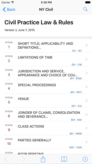 Emulate iPhone app New York Civil Practice Law and Rules (LawStack) using MyAndroid Emulate iPhone app New York Civil Practice Law and Rules (LawStack) using MyAndroid