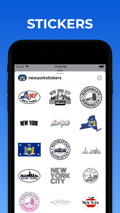 Emulate iPhone app New York emojis - USA stickers using MyAndroid Emulate iPhone app New York emojis - USA stickers using MyAndroid