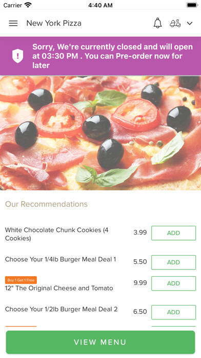 Emulate iPhone app New York Pizza Swansea. using MyAndroid Emulate iPhone app New York Pizza Swansea. using MyAndroid