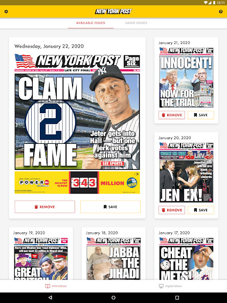 Run android online APK New York Post for Tablet from MyAndroid or emulate New York Post for Tablet using MyAndroid
