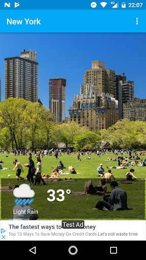 Emulate Android APK New York Weather Forecast