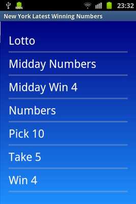 Emulate Android APK New York winning numbers