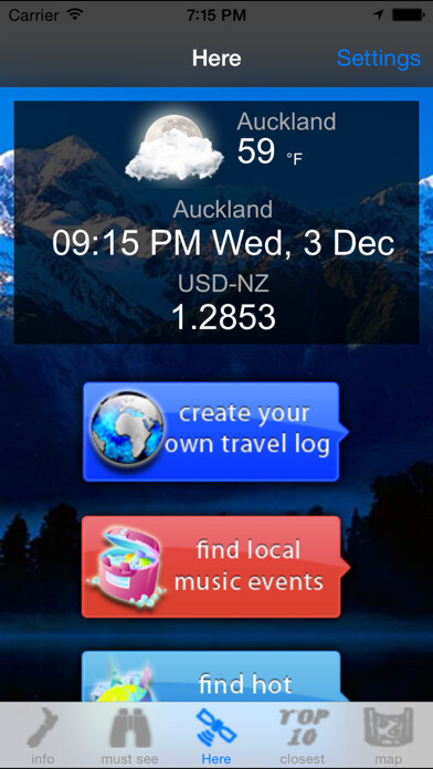 Emulate iPhone app New Zealand - Travel Guide using MyAndroid