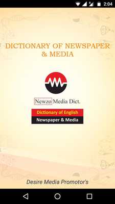 Emulate Android APK Newzo media dict.