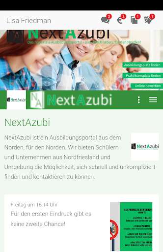 Run android online APK NextAzubi from MyAndroid or emulate NextAzubi using MyAndroid Run android online APK NextAzubi from MyAndroid or emulate NextAzubi using MyAndroid
