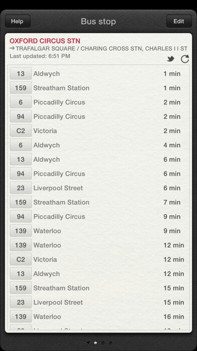 Emulate iPhone app Next Bus Times London using MyAndroid