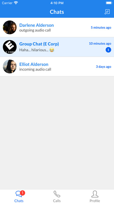 Emulate iPhone app Next Chat App using MyAndroid