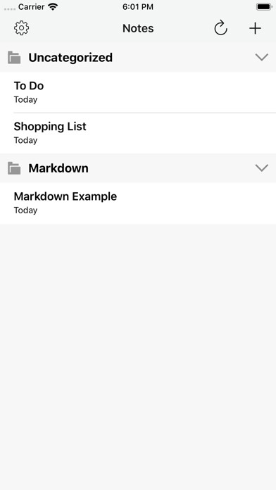 Emulate iPhone app Nextcloud Notes using MyAndroid