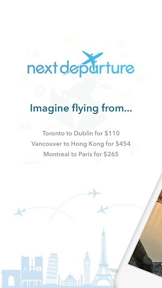 Emulate iPhone app Next Departure: Cheap Flights using MyAndroid