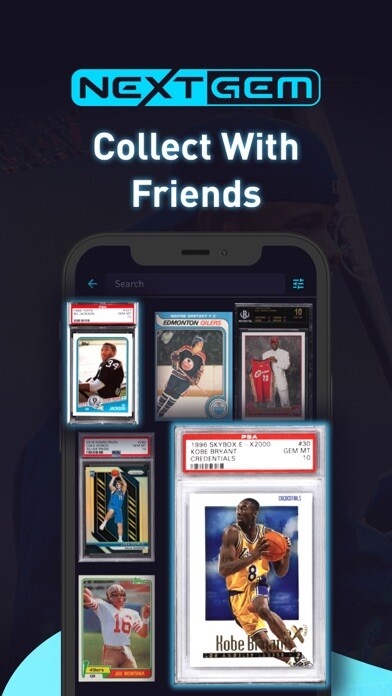 Emulate iPhone app NextGem: Sports Card Showcase using MyAndroid
