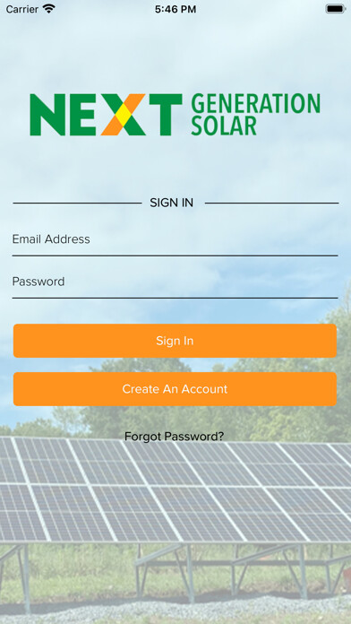 Emulate iPhone app Next Generation Solar using MyAndroid
