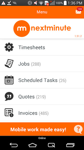 Run android online APK NextMinute - Job Management from MyAndroid or emulate NextMinute - Job Management using MyAndroid Run android online APK NextMinute - Job Management from MyAndroid or emulate NextMinute - Job Management using MyAndroid