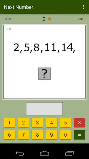 Run android online APK Next Number - Math Brain Game from MyAndroid or emulate Next Number - Math Brain Game using MyAndroid Run android online APK Next Number - Math Brain Game from MyAndroid or emulate Next Number - Math Brain Game using MyAndroid
