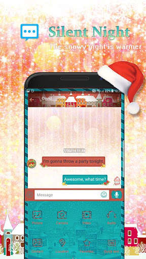 Emulate Android APK Next SMS silent night skin (Christmas  new year)