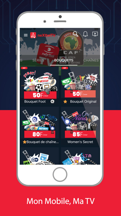 Emulate iPhone app Nexttel TV using MyAndroid