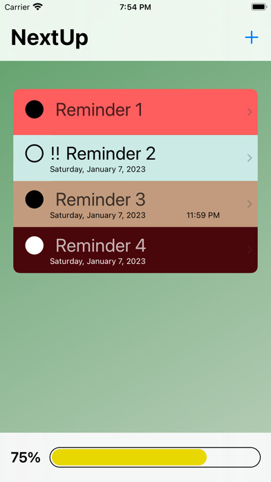 Emulate iPhone app NextUp Reminders using MyAndroid Emulate iPhone app NextUp Reminders using MyAndroid