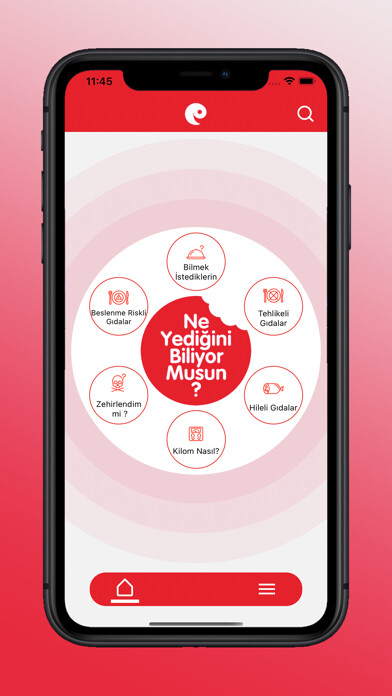 Emulate iPhone app Ne Yediğini Biliyor Musun? using MyAndroid