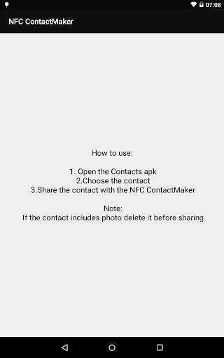 Run android online APK NFC ContactMaker from MyAndroid or emulate NFC ContactMaker using MyAndroid