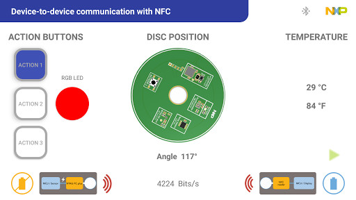 Run android online APK NFC Device to device communication from MyAndroid or emulate NFC Device to device communication using MyAndroid