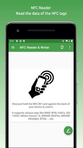 Run android online APK NFC/RF Reader and Writer from MyAndroid or emulate NFC/RF Reader and Writer using MyAndroid
