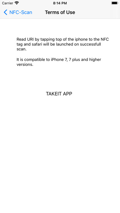 Emulate iPhone app NFC-Scan using MyAndroid