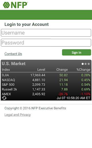 Run android online APK NFP Exec Mobile from MyAndroid or emulate NFP Exec Mobile using MyAndroid