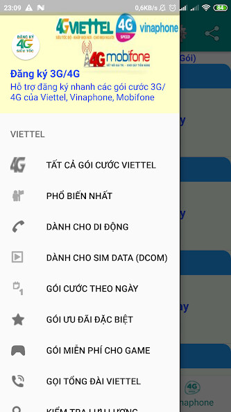 Run android online APK Đăng ký 4G Viettel, Vina, Mobi from MyAndroid or emulate Đăng ký 4G Viettel, Vina, Mobi using MyAndroid