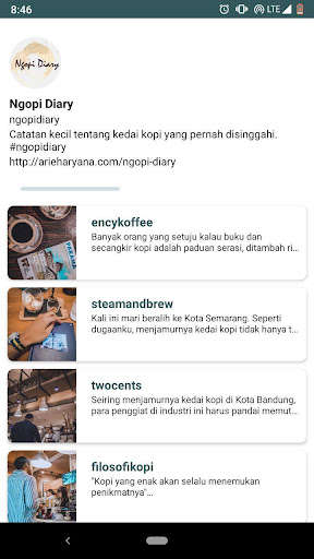 Run android online APK Ngopi Diary from MyAndroid or emulate Ngopi Diary using MyAndroid Run android online APK Ngopi Diary from MyAndroid or emulate Ngopi Diary using MyAndroid