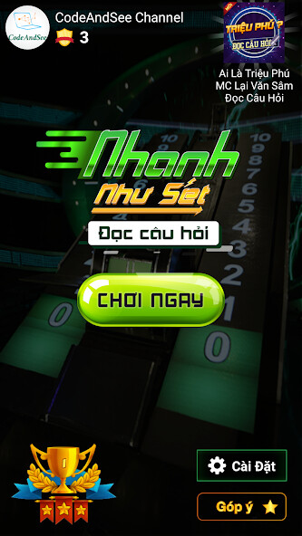 Run android online APK Nhanh Như Sét - Đọc Câu Hỏi from MyAndroid or emulate Nhanh Như Sét - Đọc Câu Hỏi using MyAndroid
