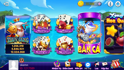 Emulate iPhone app Đánh Bài Vip - Bắn Cá Online using MyAndroid