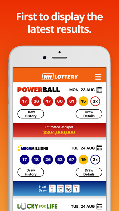 Emulate iPhone app NH Lottery Numbers using MyAndroid