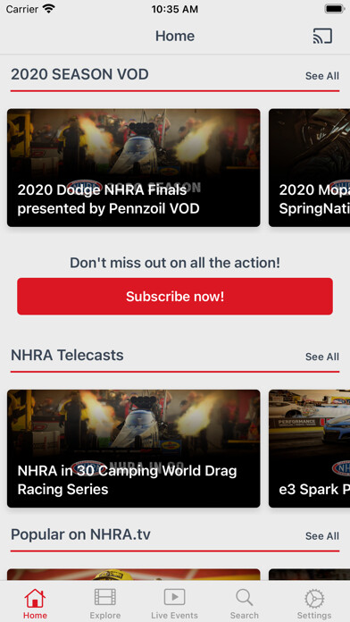 Emulate iPhone app NHRA.tv using MyAndroid Emulate iPhone app NHRA.tv using MyAndroid