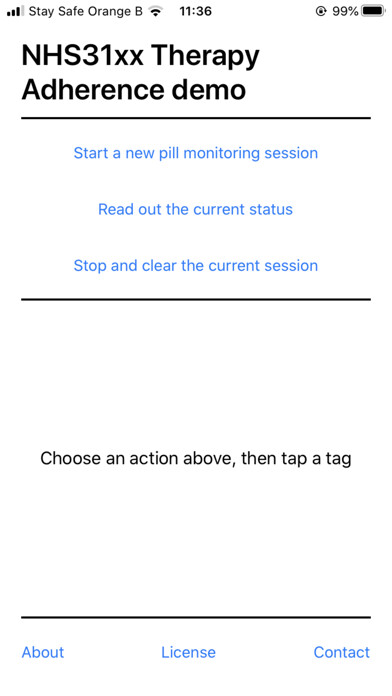 Emulate iPhone app NHS31xx Therapy Adherence using MyAndroid