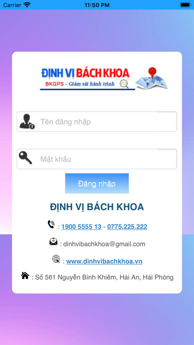 Emulate iPhone app Định Vị Bách Khoa using MyAndroid