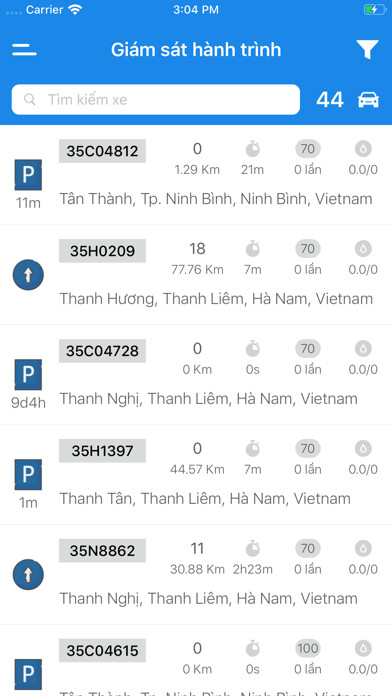 Emulate iPhone app Định vị Hà Nguyên using MyAndroid