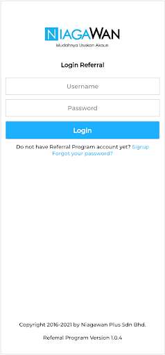 Run android online APK Niagawan Referral from MyAndroid or emulate Niagawan Referral using MyAndroid