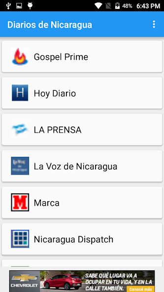 Run android online APK Nicaragua News from MyAndroid or emulate Nicaragua News using MyAndroid