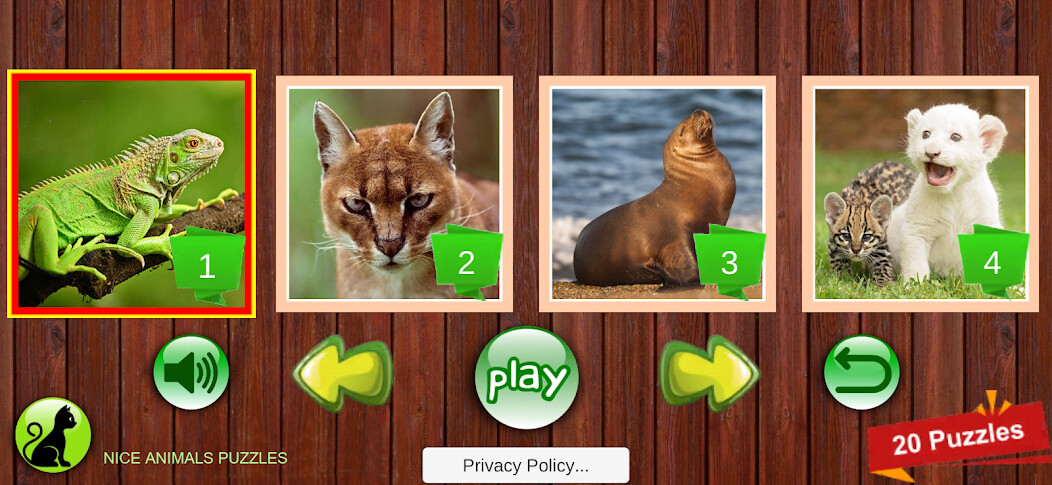 Run android online APK Nice Animals Puzzles from MyAndroid or emulate Nice Animals Puzzles using MyAndroid