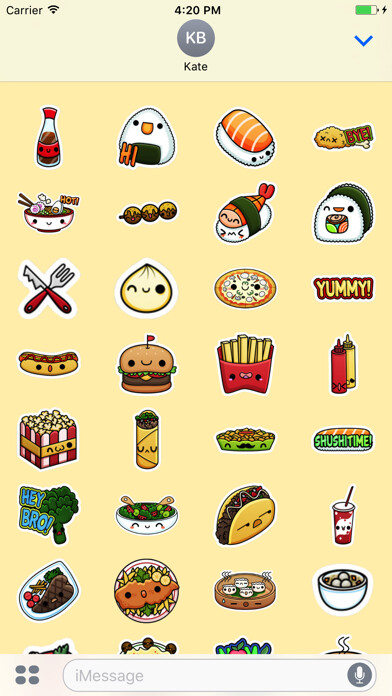 Emulate iPhone app Nice Food Stickers using MyAndroid Emulate iPhone app Nice Food Stickers using MyAndroid