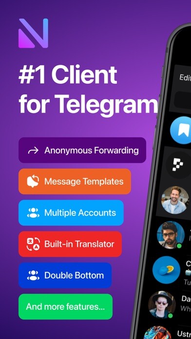 Emulate iPhone app Nicegram: AI Chat for Telegram using MyAndroid