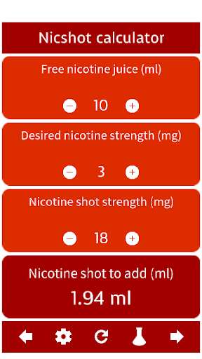 Emulate Android APK Nicotine Shot E-Juice Mix Calculator Emulate Android APK Nicotine Shot E-Juice Mix Calculator