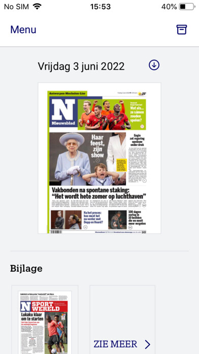 Emulate iPhone app Nieuwsblad Krant using MyAndroid Emulate iPhone app Nieuwsblad Krant using MyAndroid