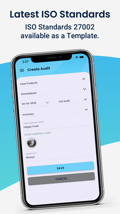 Emulate iPhone app Nifty ISO 27002 Audit using MyAndroid Emulate iPhone app Nifty ISO 27002 Audit using MyAndroid